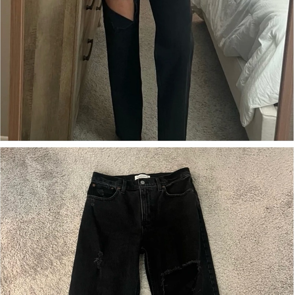 Abercrombie & Fitch 90’s Women's Black relaxed jeans high rise
